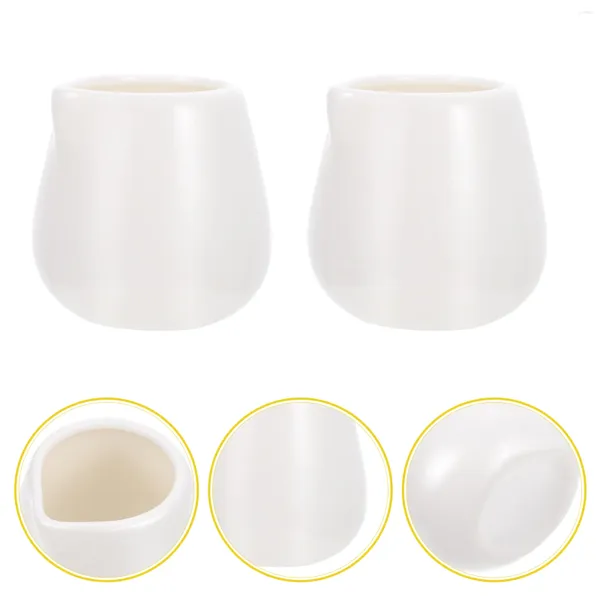 Conjuntos de louça 4 pcs cerâmica copo de leite espresso copos decorativos conjunto jarros cerâmica branca portátil mocha café frothers guirlanda