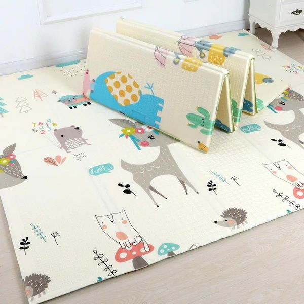 Tapetes Grande Tamanho Dobrável Dos Desenhos Animados Bebê Play Mat XPE Puzzle Crianças Escalada Pad Crianças Tapete Jogos Tapetes Brinquedos para Crianças