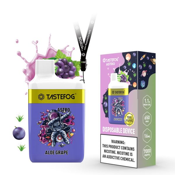 Vapes usa e getta Tastefog Astro 7000puffs della sigaretta elettronica usa e getta popolare di sapori di frutta di ricarica più veloce