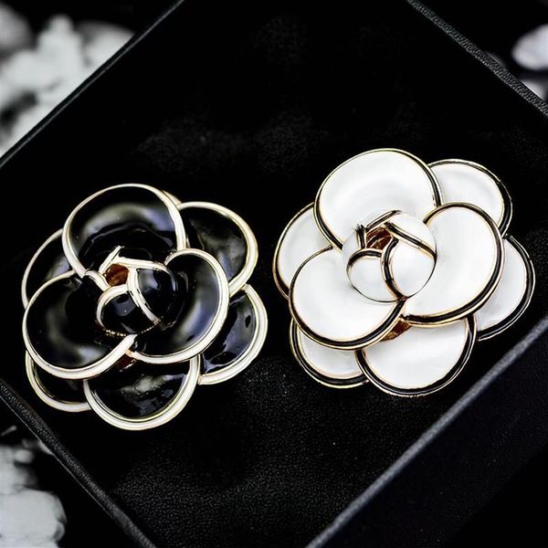 Pinos broches coreano de alta qualidade luxo camélia grande flor broche pinos mulher boutonniere presente jóias2969