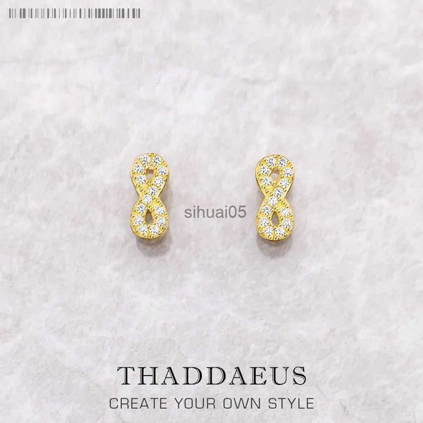 Stud Ear Studs Infinity Europa Estilo Doces Jóias Finas Para Mulheres Verão Presente Romântico 925 Prata Esterlina YQ231026