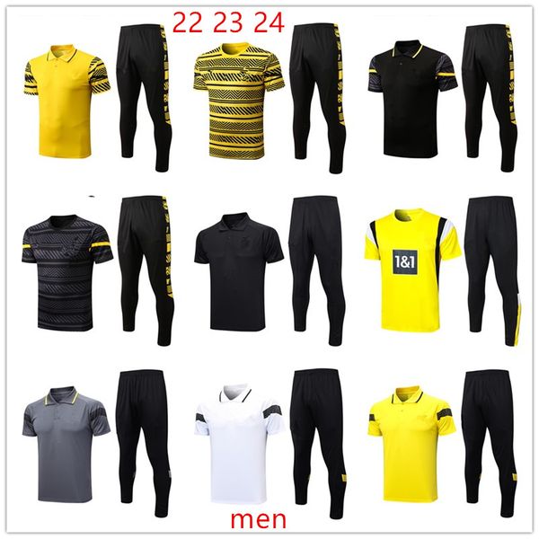 22 23 24 Dort Tracksuits Jogging Suit Kids Man Borussia Calças Longas 2023 2024 Half Pull Training Suit Kit Futebol Treino Survetement Tracksuit Futebol Calças Kit