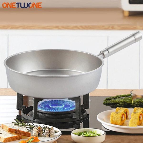 Panelas Pure Titanium 28cm Frigideira Antiaderente Ovo Frito Bifes Cozinhar Panela Wok Cozinha Frigideira Adequado para Todos os Fogões