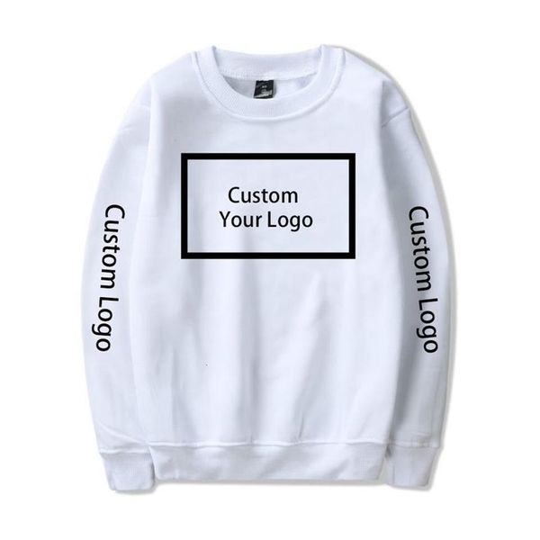 WAMNI Custom Sweatshirt Logo Print Kapuzenpullover Personalisiertes Sweatshirt Baumwolle Streetwear Warme Kleidung mit Rundhalsausschnitt V191019274K