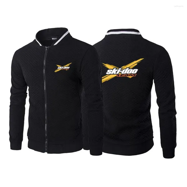 Hoodies masculinos 2023 ski doo can-am logotipo impressão primavera outono sólido colr em torno do pescoço jaqueta de vôo personalidade mangas compridas casacos na moda