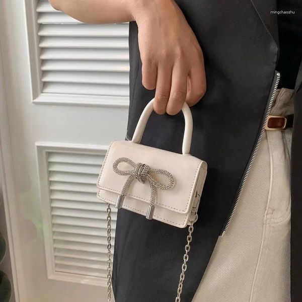 Abendtaschen Geldbörse und Handtaschen Niedliche Schleife Kristall Funkelnde Umhängetasche für Frauen Mädchen Tasche Handtasche Koreanische Version