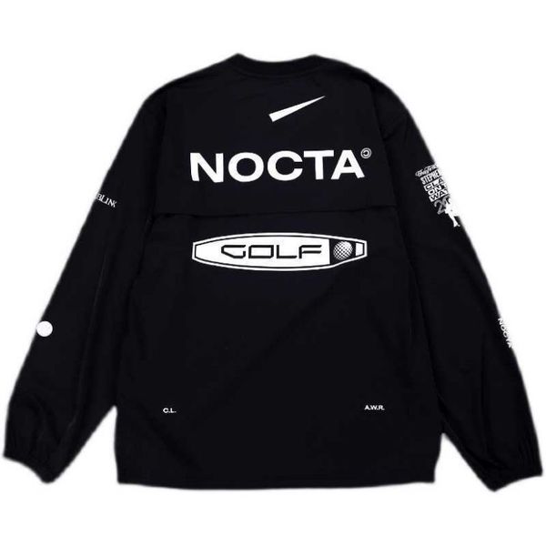 Tasarımcı Hoodie Erkekler 2023 Erkek Hoodies Us Versiyon Nocta Golf Co Markalı Draw Nefes Alabilir Hızlı Kurutma Sporları T-Shirt Uzun Kollu Yuvarlak Boyun