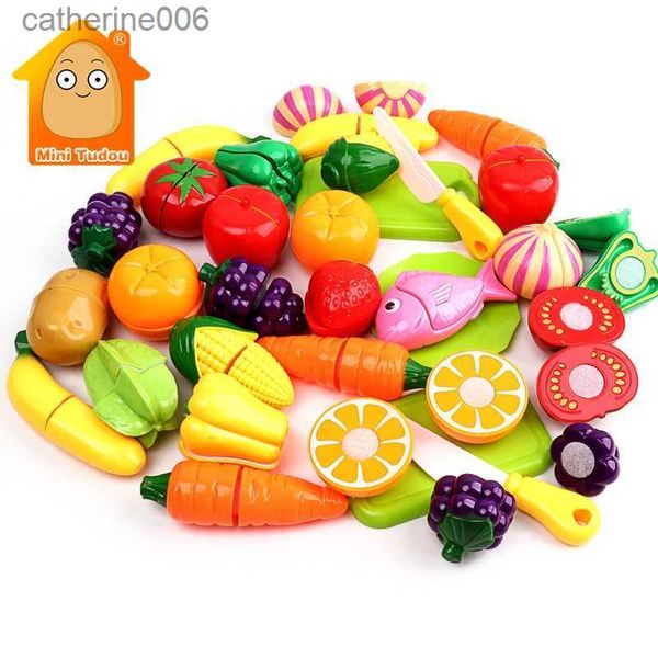 Küchen Spielen Lebensmittel Kinder Pretend Play Küche Spielzeug Simulation Schneiden Lebensmittel Obst Gemüse Kochen Interaktive Kit Pädagogisches Spielzeug Für Junge mädchenL231026