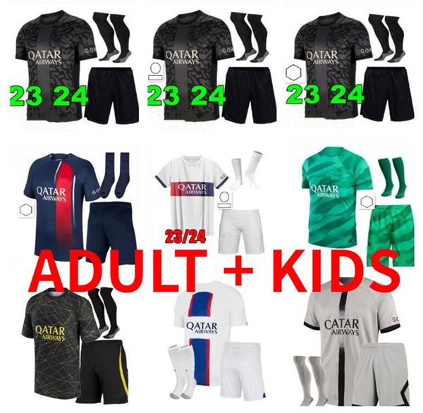 2023 2024 ASENSION camisas de futebol maillot de foot MBAPPE HAKIMI VERRATTI camisa de futebol 23 24 LEE KANG EM RAMOS DEMBELE KOLO MUANI psgs hommes enfants adultos crianças