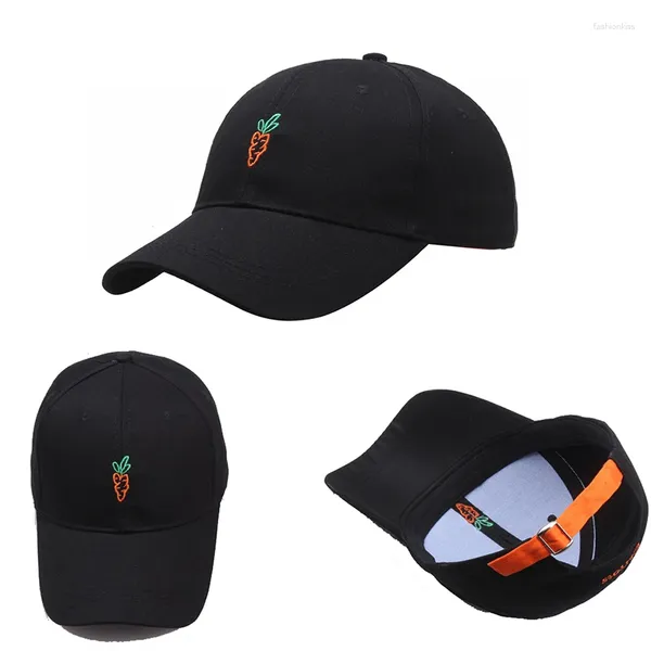 Бейсбольные кепки из Южной Кореи Ulzzang, милые кепки с вышивкой в виде морковки, женские летние повседневные бейсбольные кепки в студенческом стиле, простые крутые Bq142