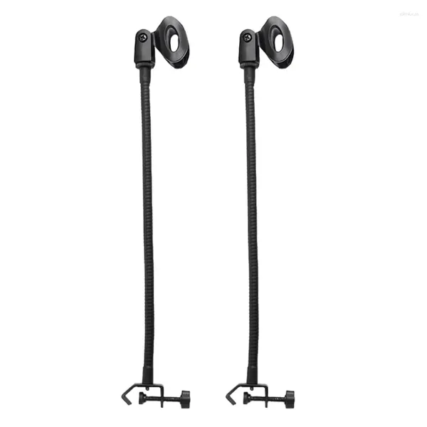 Microfones 2 Pcs Suporte de Microfone Tripé de Mesa Universal Clipes Suportes de Mangueira Acessórios de Rack Grampos C-Tipo Racks de Armazenamento Prateleiras