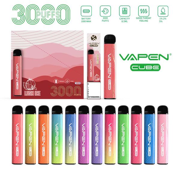 originale Vapen cube 3000 Puff 3000 Vape monouso E sigaretta 1000mah batteria 8 ml dispositivo baccelli preriempiti Vape desechable