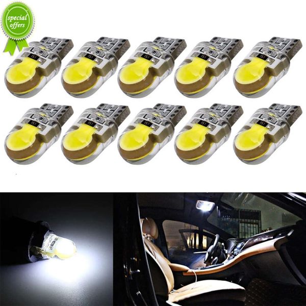 Neue 10 PCS T10 W5W LED Signal Bubl Auto Innen Dome Lesen Licht COB 12 V 7500 K Weiß auto Keil Seite Turnk Tür Kennzeichen Lampe