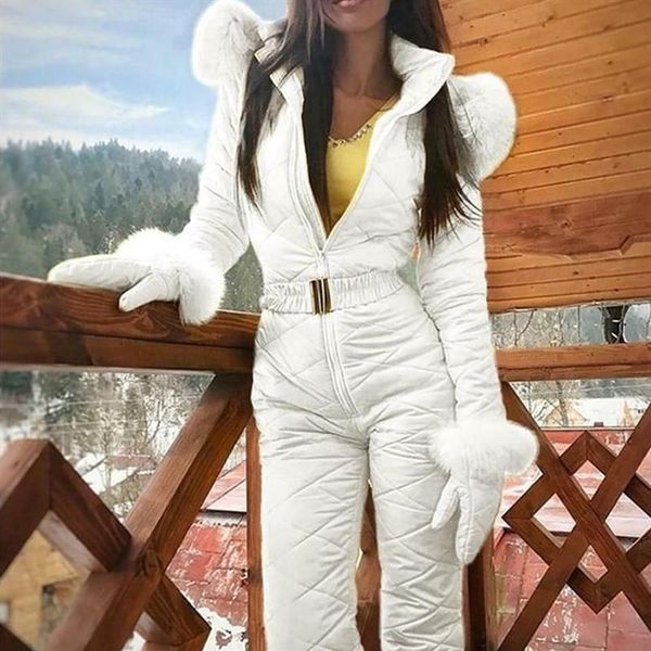 Kadın Tulumları Tulumlar Kadın Kış Tulum Fermuar Kayak Takım Sıcak Snowsuit Açık Spor Pantolonları Su Geçirmez TY66271V