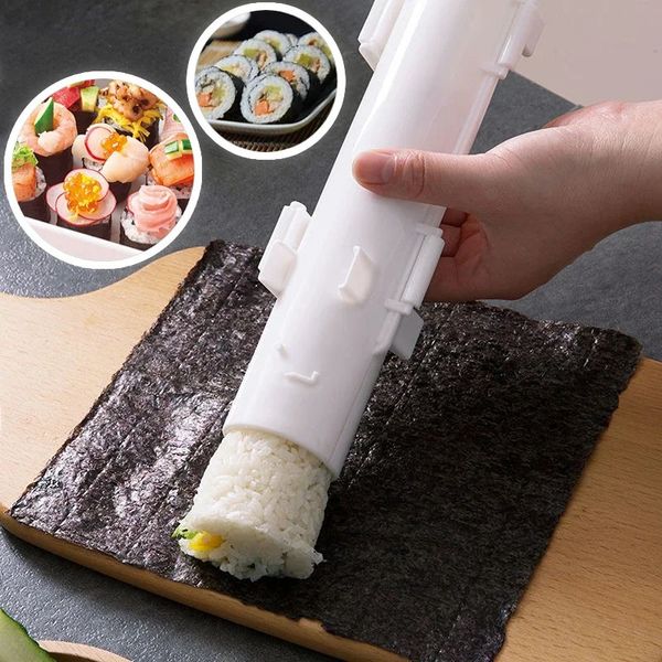 Ferramentas de sushi 1pc diy fazendo máquina fabricante ferramenta rápida bazuca japonês rolou arroz carne molde cozinha bento acessórios 231026