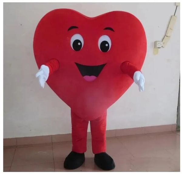 Halloween felice grande cuore rosso costume della mascotte del fumetto frutta personaggio a tema anime festa di carnevale di natale costumi di fantasia taglia per adulti vestito da esterno