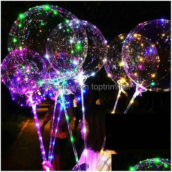 Balão LED Bobo com 31,5 polegadas Stick String Light Natal Halloween Festa de Aniversário Decoração Drop Delivery Brinquedos Presentes Novidade Gag Dhg5u