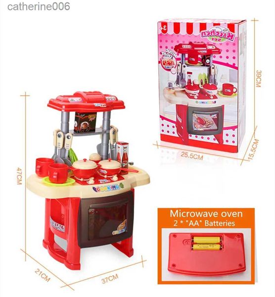 Cozinhas Jogar Comida Brincar casa brinquedo 22 pçs/set bebê mini cozinha soando conjunto de cozinha brinquedo divertido cozinhar ferramentas de jogo Pretend play kids melhor presenteL231027