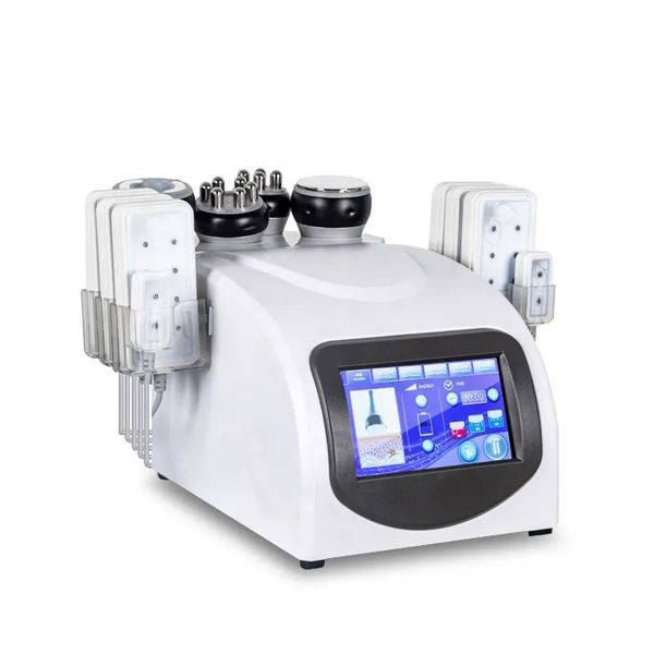 40K кавитационный вакуум RF микротоковая косметическая машина 6в1 ультразвуковая кавитация RF диод Lipo Laser для похудения
