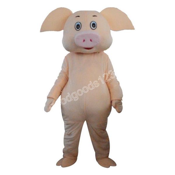 Alta qualidade grande orelha porco mascote trajes halloween fantasia vestido de festa personagem dos desenhos animados carnaval natal publicidade festa de aniversário traje outfit