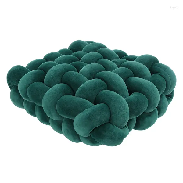 Cuscino Cuscini quadrati annodati nordici Decorativi S per letto e divano Rosa Grigio Verde Blu navy Decorazioni per la casa