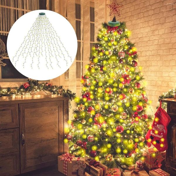 Cordas Decorações de Natal ao ar livre LED Star String Lights 400 Cachoeira Árvore Halloween Festa de Casamento Ano