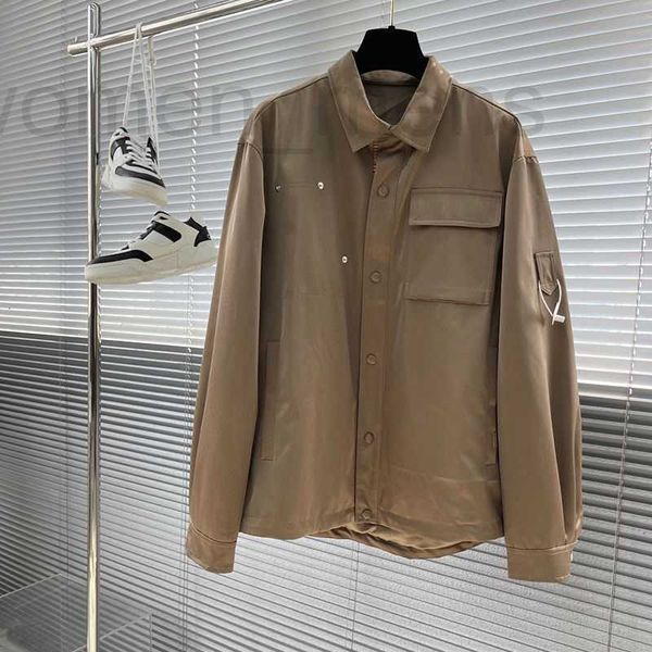 Herren-Freizeithemden, Designer, 2023, Herbst/Winter, neuer BBR-karierter zweifarbiger Hemdmantel, Khaki-Bur-Ba-Familienjacke 0KZ4