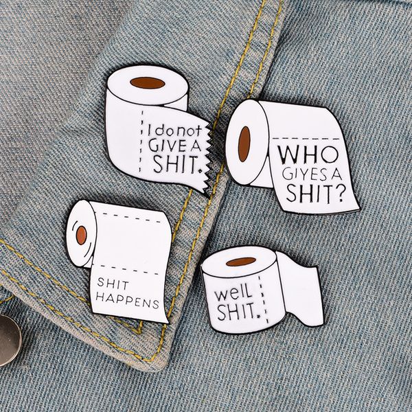 Broches de papel em rolo criativos, alfinetes esmaltados, broche engraçado, presente para um amigo, punk, ícone, crachá, botão, lapela, roupas, jeans, bonés, bolsas, joias, presente, preço de atacado