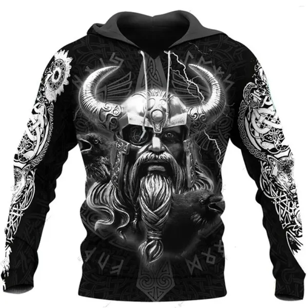 Hoodies masculinos 3d impresso coleção viking homens mulheres moda suor camisa streetwear sudaderas para hombres y2k roupas com capuz