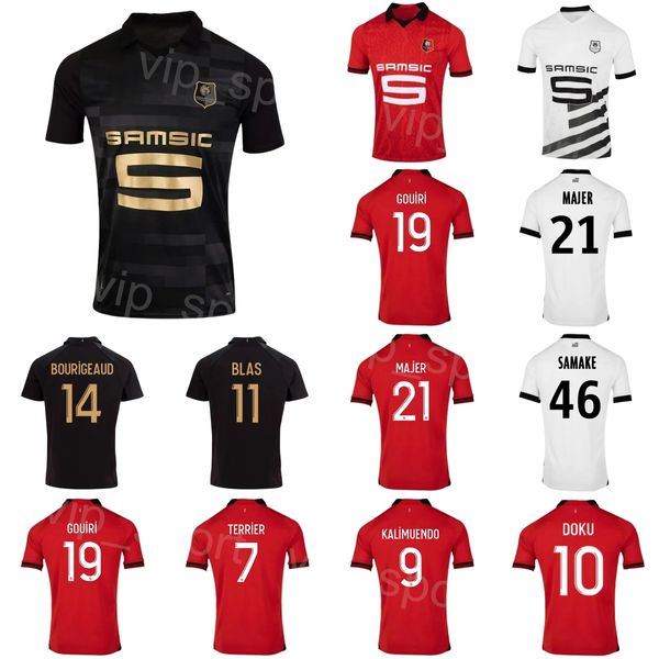 Stade Rennais 10 GOUIRI Camisa de futebol 23/24 Club 22 ASSIGNON 33 DOUE 11 BLAS 5 THEATE 23 OMARI 21 MATIC 3 TRUFFERT 34 SALAH 9 KALIMUENDO BOURIGEAUD Camisa de futebol Kits