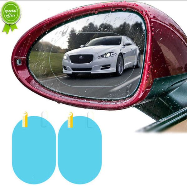 Nuove pellicole per specchietti retrovisori antipioggia per auto da 2 pezzi Pellicola antipioggia per specchietto retrovisore impermeabile antiappannamento per auto