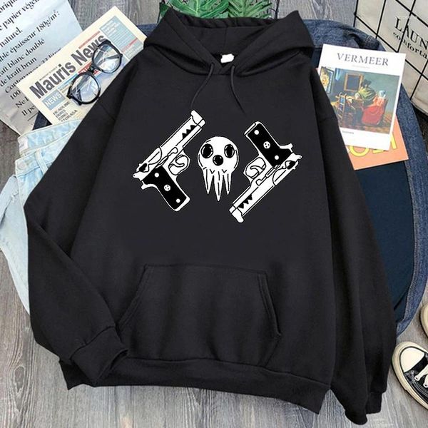 Hoodies masculinos soul eater unissex casual mannen anim topos streetwear moda masculina e feminina roupas de manga longa