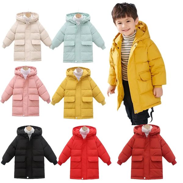 Para baixo casaco criança crianças meninos jaqueta inverno quente casaco para crianças jovens com capuz outerwear roupas adolescentes russo longo parkas 10y 231025