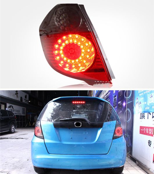 Auto-Rücklicht für Honda FIT 2008–2013, Rücklicht, LED, Tagfahrlicht, US-Stil, Laufsignal, Bremse, Rückfahrparken, Nachrüstung, Facelift