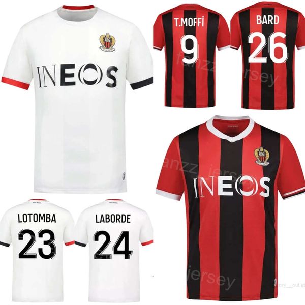 2023-24 Club OGC Nice 9 MOFFI Camisas de futebol 24 LABORDE 29 GUESSAND 28 BOUDAOUI 20 ATAL 55 NDAYISHIMIYE 4 DANTE 26 BARD 11 SANSON 6 TODIBO 23 LOTOMBA Camisa de futebol Kits