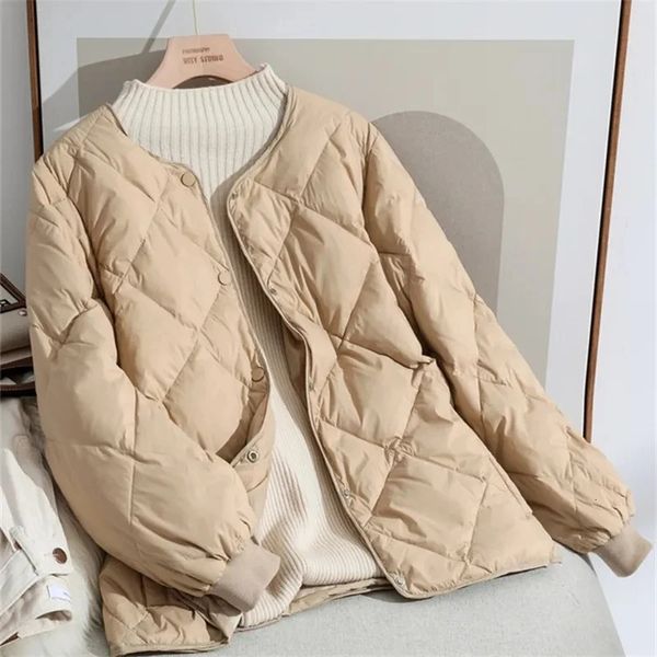 Frauen Unten Parkas 2023 Ultra Licht Frauen Baumwolle Jacke Warme Parka Herbst Winter Weibliche Lose Gepolsterte Casual Outwear 231025