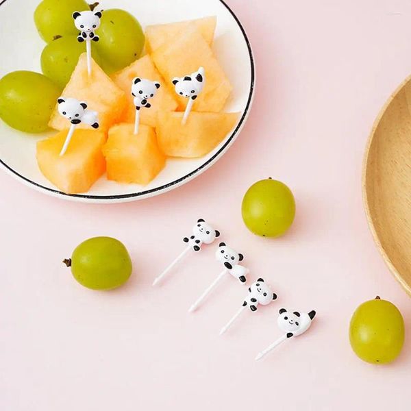 Gabeln Kindergabel Niedlicher Panda Obst Lustiges Tier Bento-Picks Entzückendes Zubehör für Kinder-Lunchboxen Kleinkindmahlzeiten