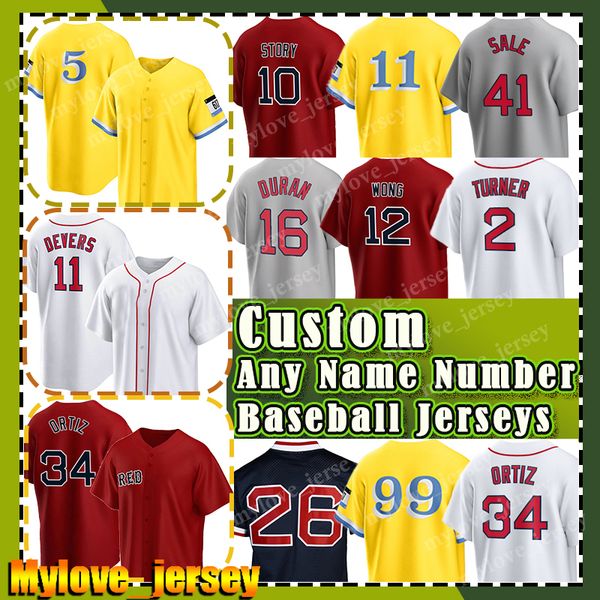 Rafael Devers Enrique Hernandez Trikot Baseball City Connect David Ortiz Ted Williams Justin Turner Chris Martin Kenley Jansen Alex Verdugo Chris Sale Jarren Duran