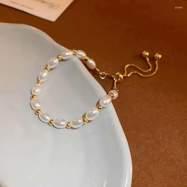 Charm-Armbänder ALTERA Modisches, einzigartiges Design, elegantes, zartes, barockes Perlenimitat-Armband für Frauen, Vintage-Schmuck, Geburtstagsfeier-Geschenk