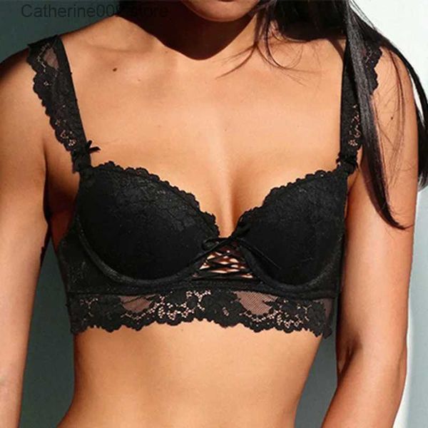 Reggiseni sexy reggiseno di pizzo top scollo profondo senza schienale bralette reggiseni push up morbidi taglie forti reggiseno imbottito lingerie da donna reggiseni ricamati in pizzo T231026