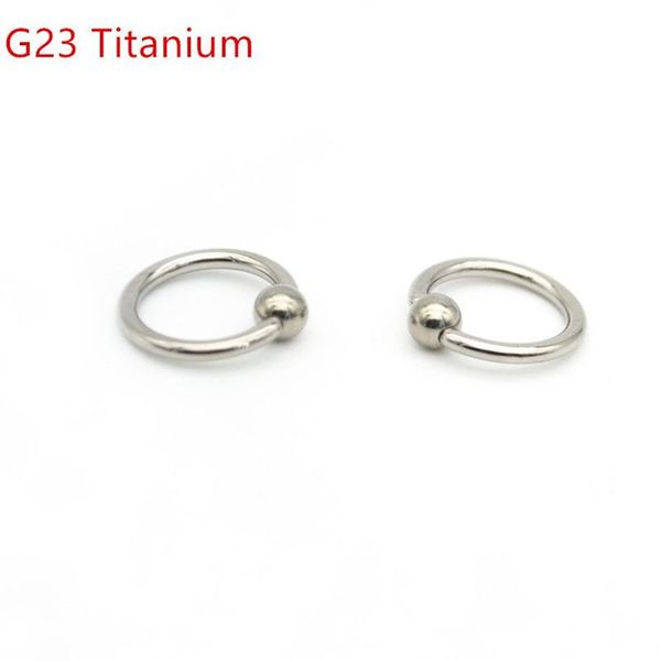 Sınıf 23 Titanyum BCR Esir Boncuk Yüzüğü16g 8mm 10mm 12mm Top Kapatma Burun Kulak Tragus Septum G23 Vücut Piercing Takı T200507225Z