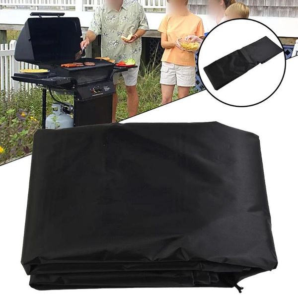 Werkzeuge 1 Stück schwarze Polyester-Staubschutzhülle für Weber Q3000 Q2000 BBQ Grill Full Outdoor Protector Küchenzubehör