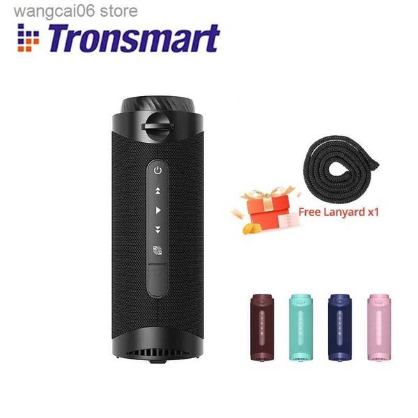 Cep telefonu hoparlörleri TRONSMART T7 Bluetooth Hoparlör Taşınabilir Hoparlör 360 Derece Surround Ses LED Modları Kamp için Gerçek Kablosuz Stereo Uygulama T231026