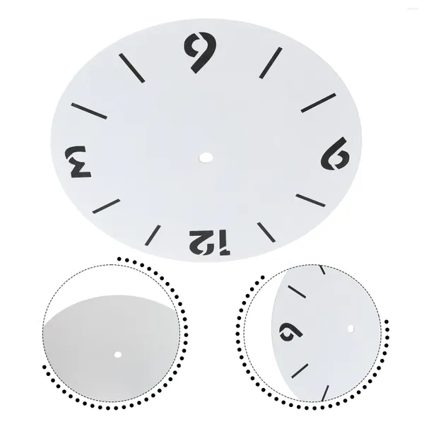 Orologi Accessori Diametri 243mm Quadrante di orologio in metallo alluminio bianco Sostituzione quadrante Home Drcoration Room Decor Art Ornamento fai da te Arabo