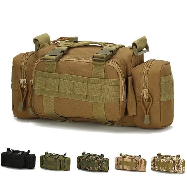 Sacos de cintura ao ar livre militar tático mochila cintura pacote cintura saco mochilas exército molle caça acampamento caminhadas bolsa 3p peito sacos de ombro 231026