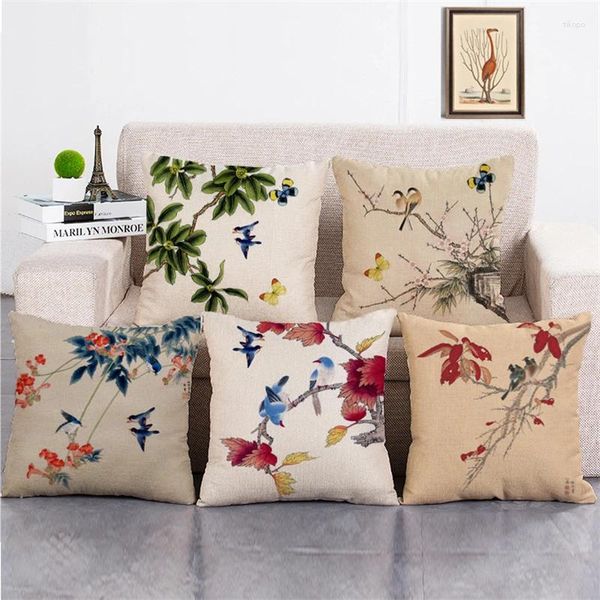 Caso de travesseiro simples moderno estilo pastoral nórdico flor ramos impresso decoração de casa fronha carro sofá capa de almofada