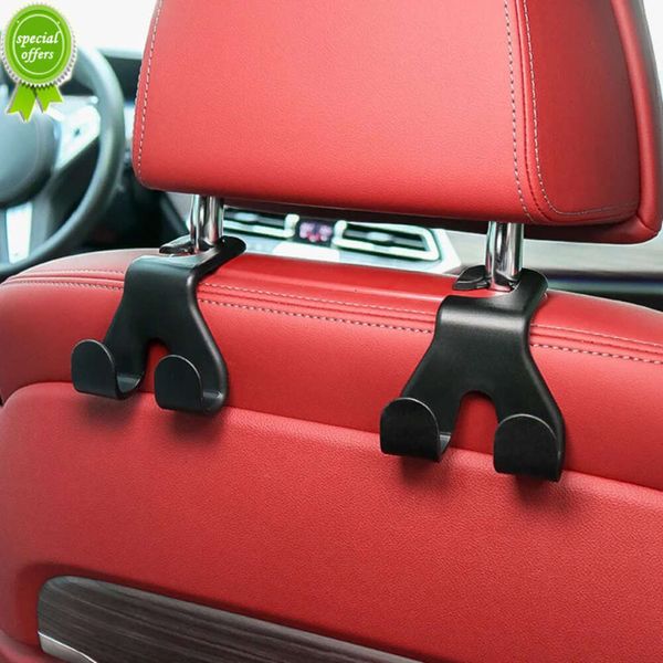 Neue 1 stücke Auto Hinten Sitz Doppel Kopf Lagerung Haken Auto Sitz Kopfstütze Aufhänger Handtasche Telefon Halter Organizer Haken Clip decor Auto Gadget