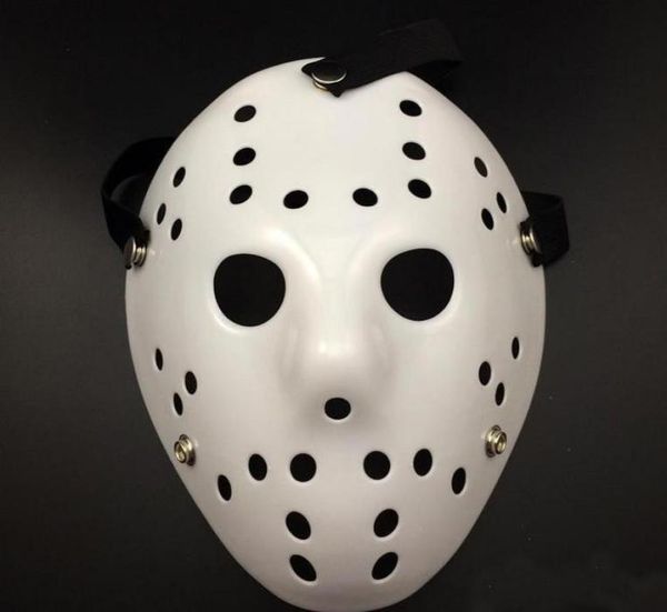 Halloween Maschera da uomo porosa bianca Jason Voorhees Freddy Film horror Hockey Maschere spaventose per le donne in festa Costumi in maschera4923286