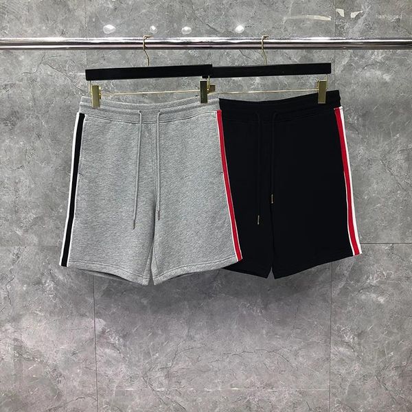 Männer Shorts Luxus Korea Casual Paar Streifen Baumwolle Luxuriöse Sport Hose Original Spleißen Design Berühmte Qualität Track