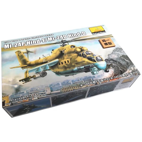 Aeronave modle trompetista 80311 148 escala russo mi24p hindfmi24d hindd aviões montagem modelo kits de construção hobby brinquedos para adultos diy 231026